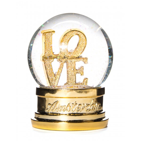 Gold Love New York Small Snow Globe